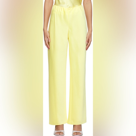 Vince Satin Bias Yellow Wide Leg Pants